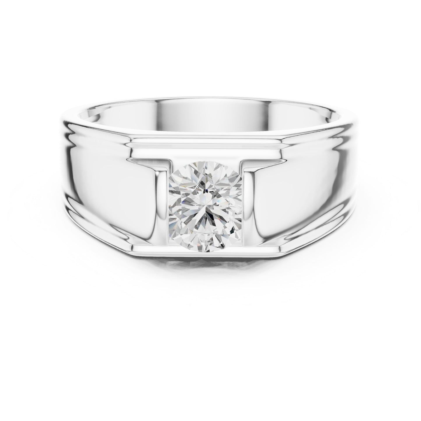 Men's Round Lab Grown Diamond Ring