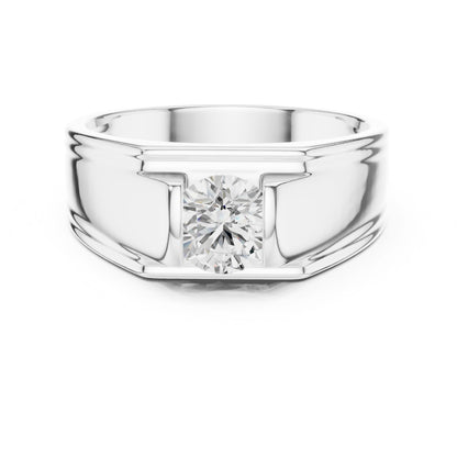 Men's Round Lab Grown Diamond Ring