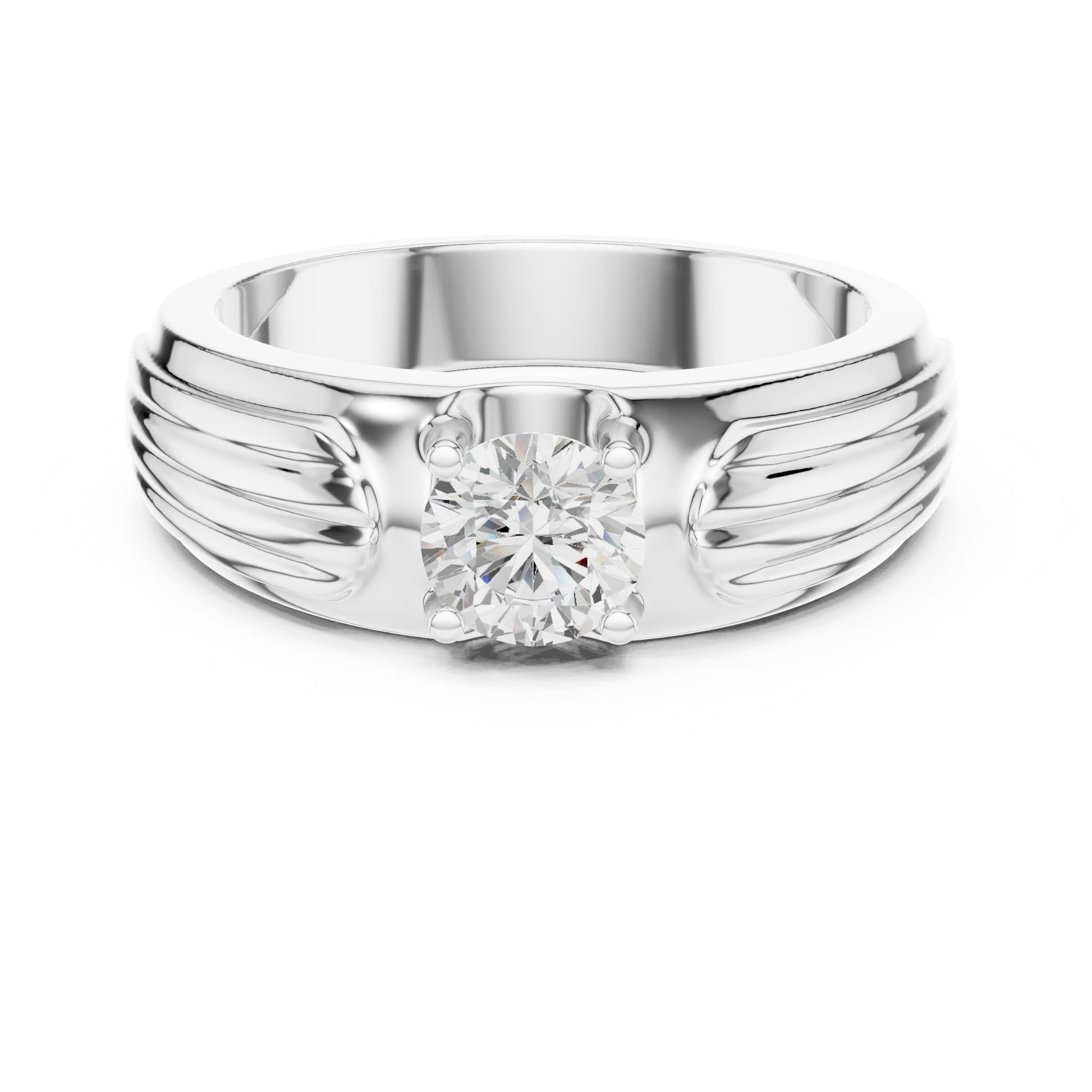Men's Round Lab Grown Diamond Ring