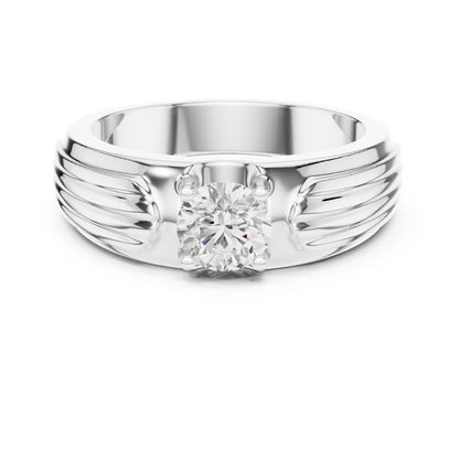 Men's Round Lab Grown Diamond Ring