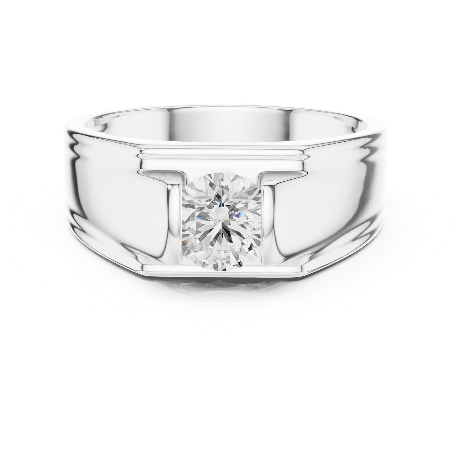 Men's Round Lab Grown Diamond Ring