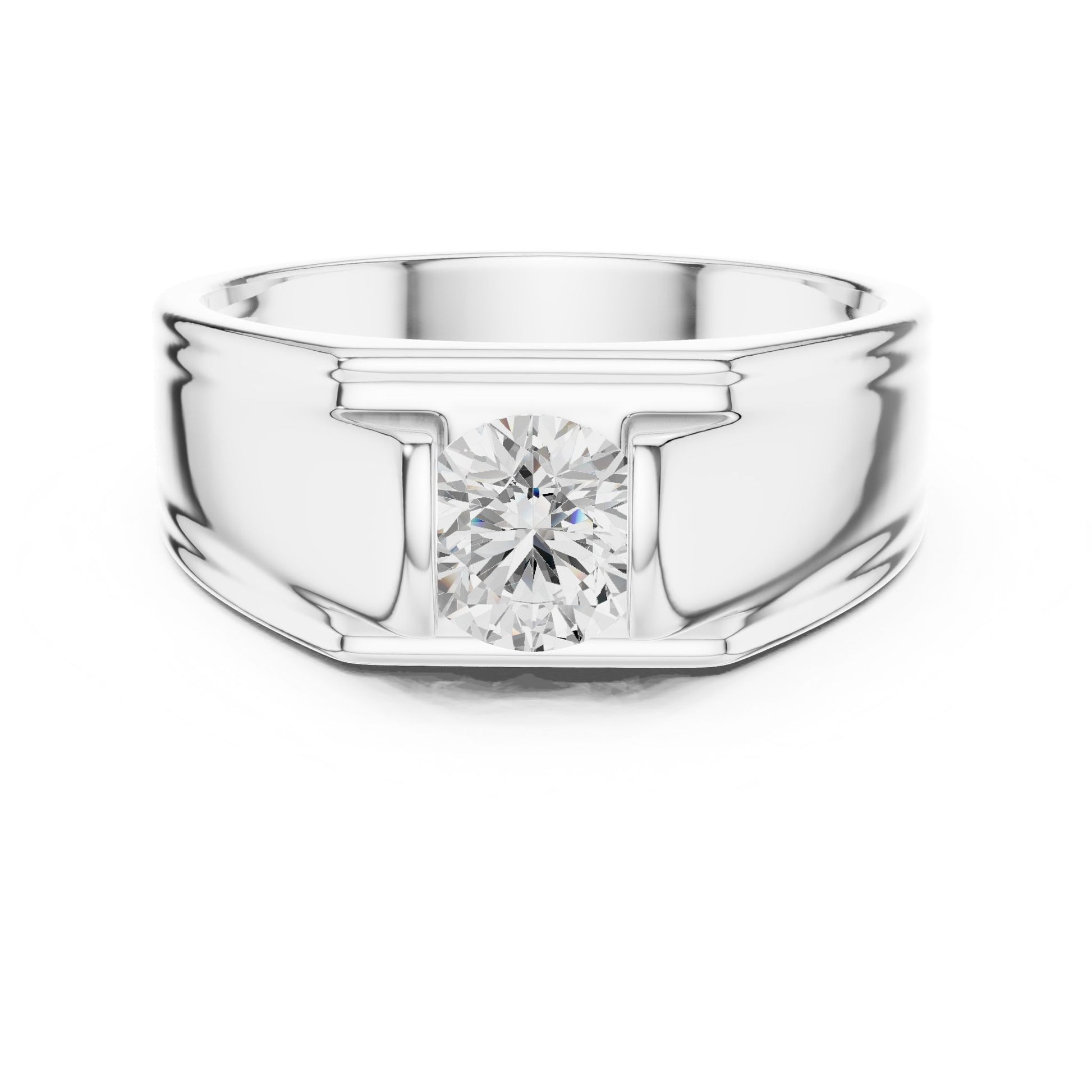 Men's Round Lab Grown Diamond Ring