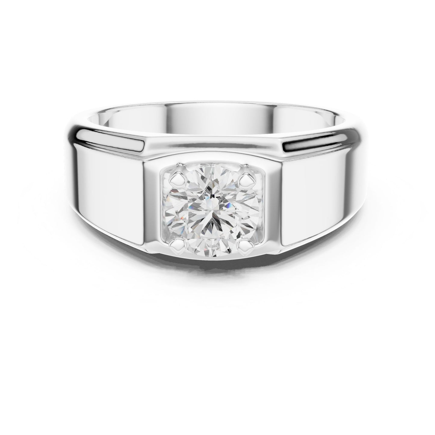 Men's Round Lab Grown Diamond Ring
