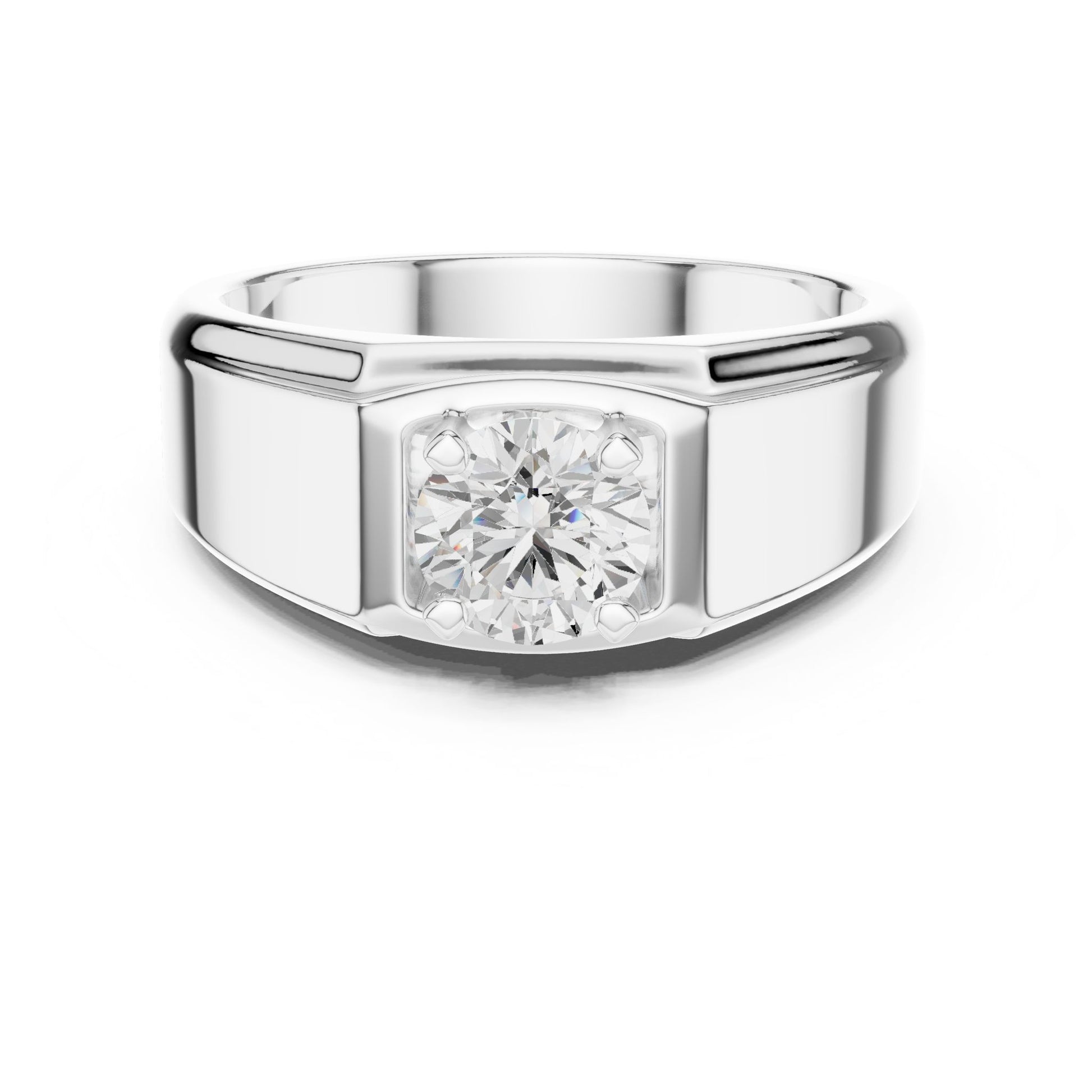 Men's Round Lab Grown Diamond Ring