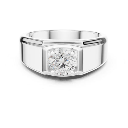 Men's Round Lab Grown Diamond Ring