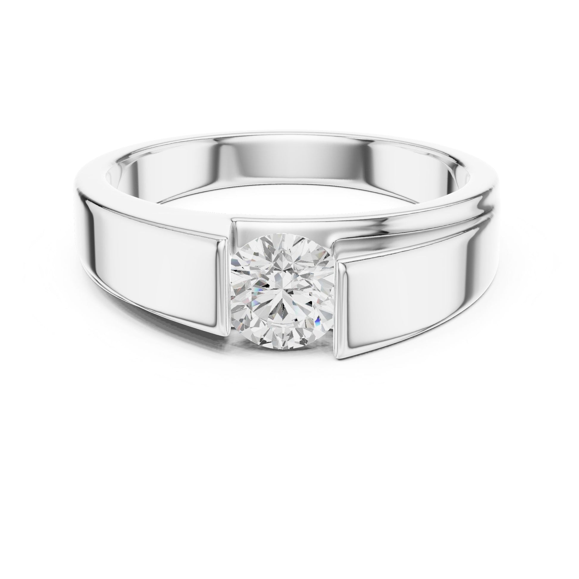 Men's Round Lab Grown Diamond Ring