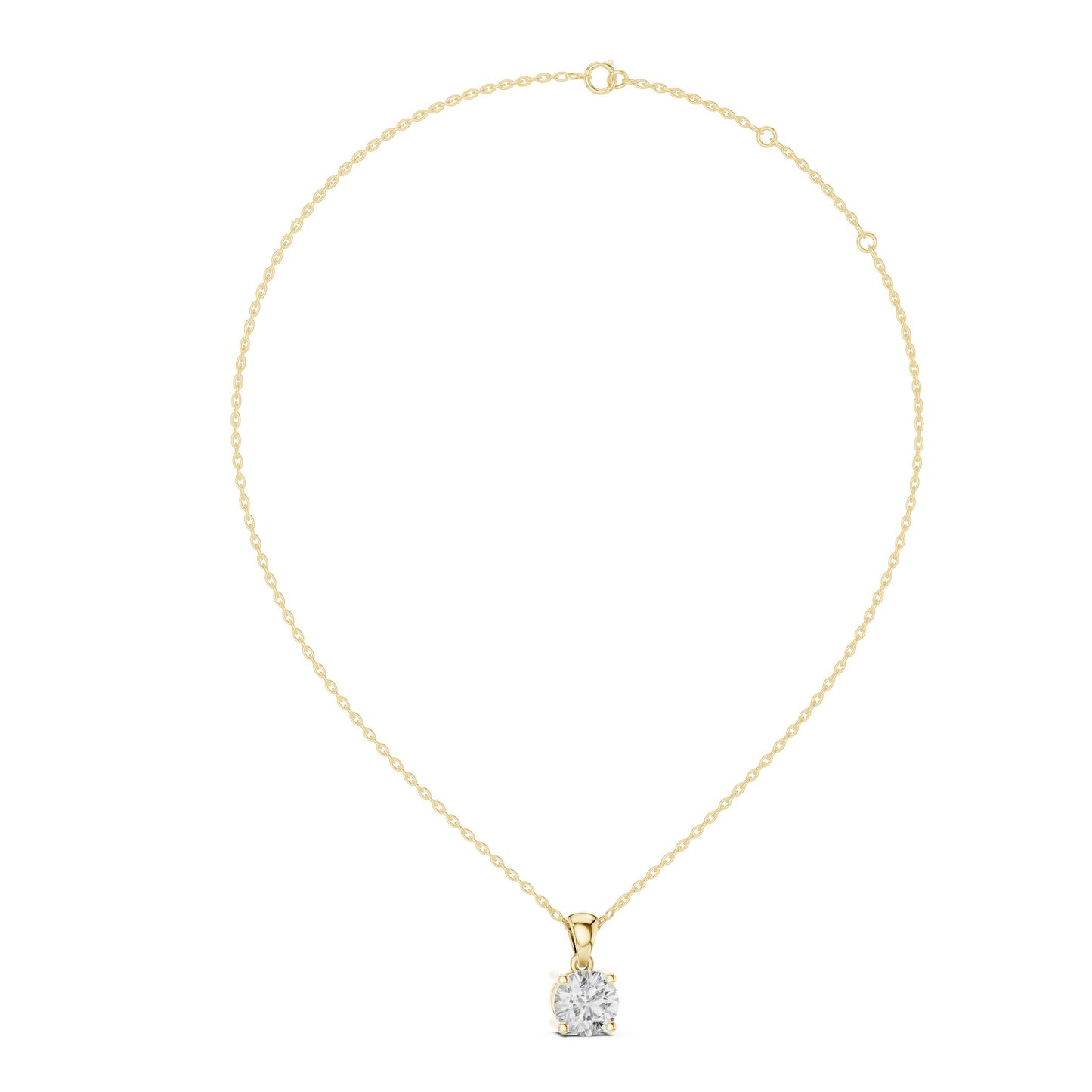 Round Lab Grown Diamond Pendant