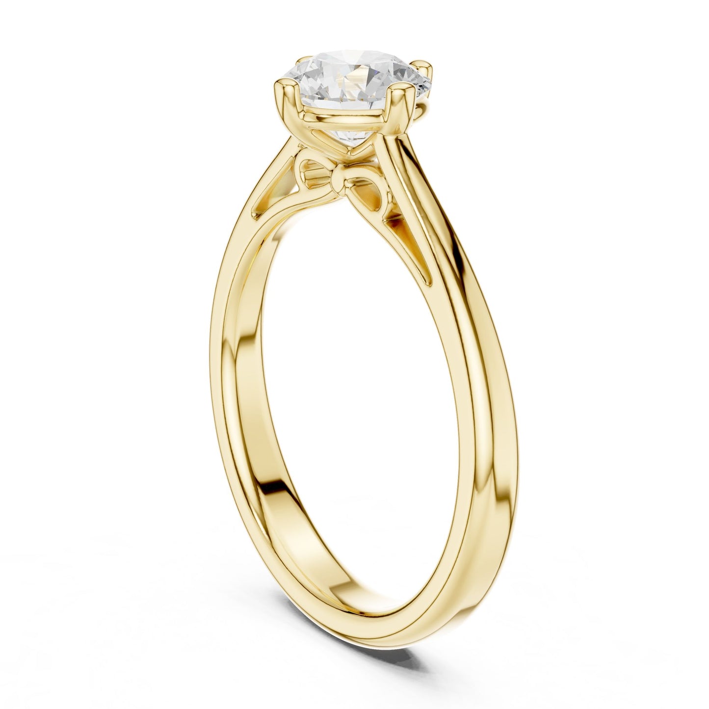 Round Lab Grown Diamond Solitaire Engagement Ring