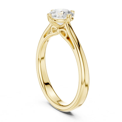 Round Lab Grown Diamond Solitaire Engagement Ring
