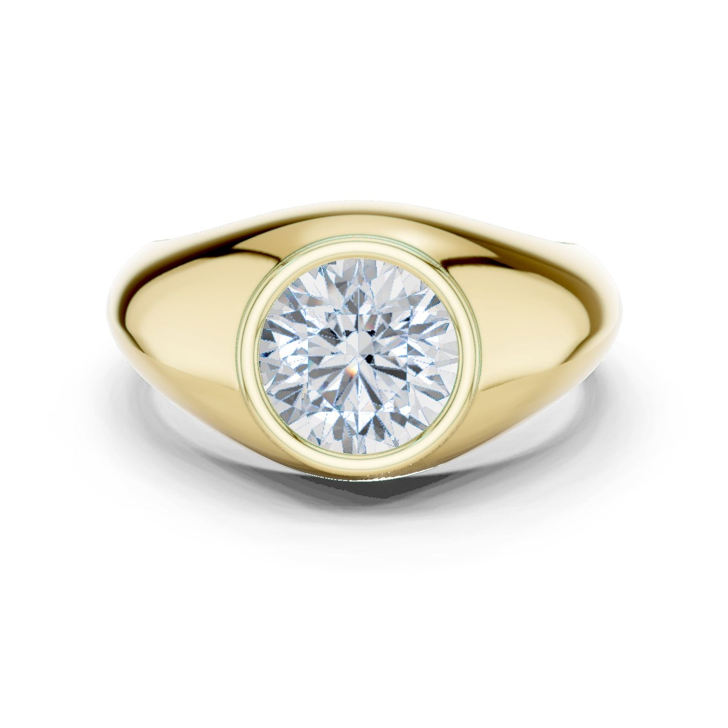 Men's Round Lab Grown Diamond Ring