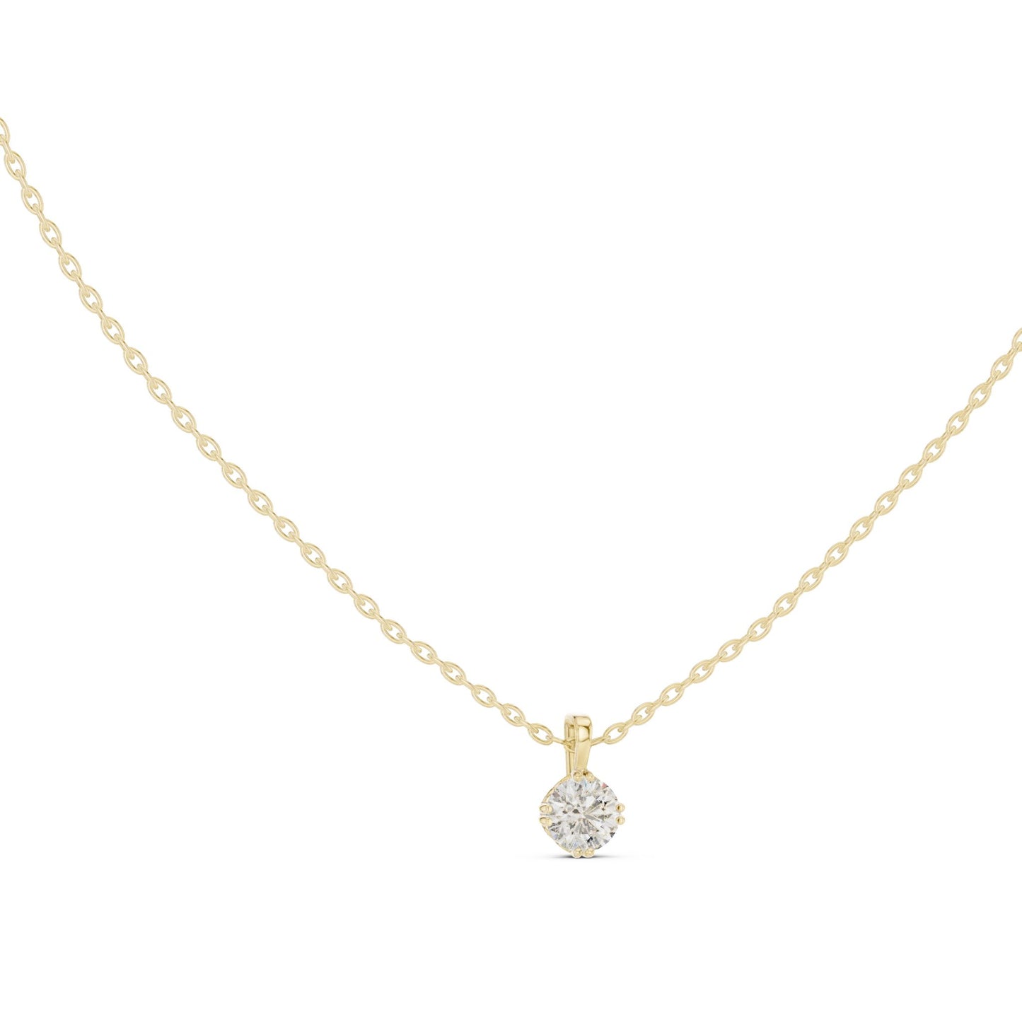 Round Lab Grown Diamond Pendant