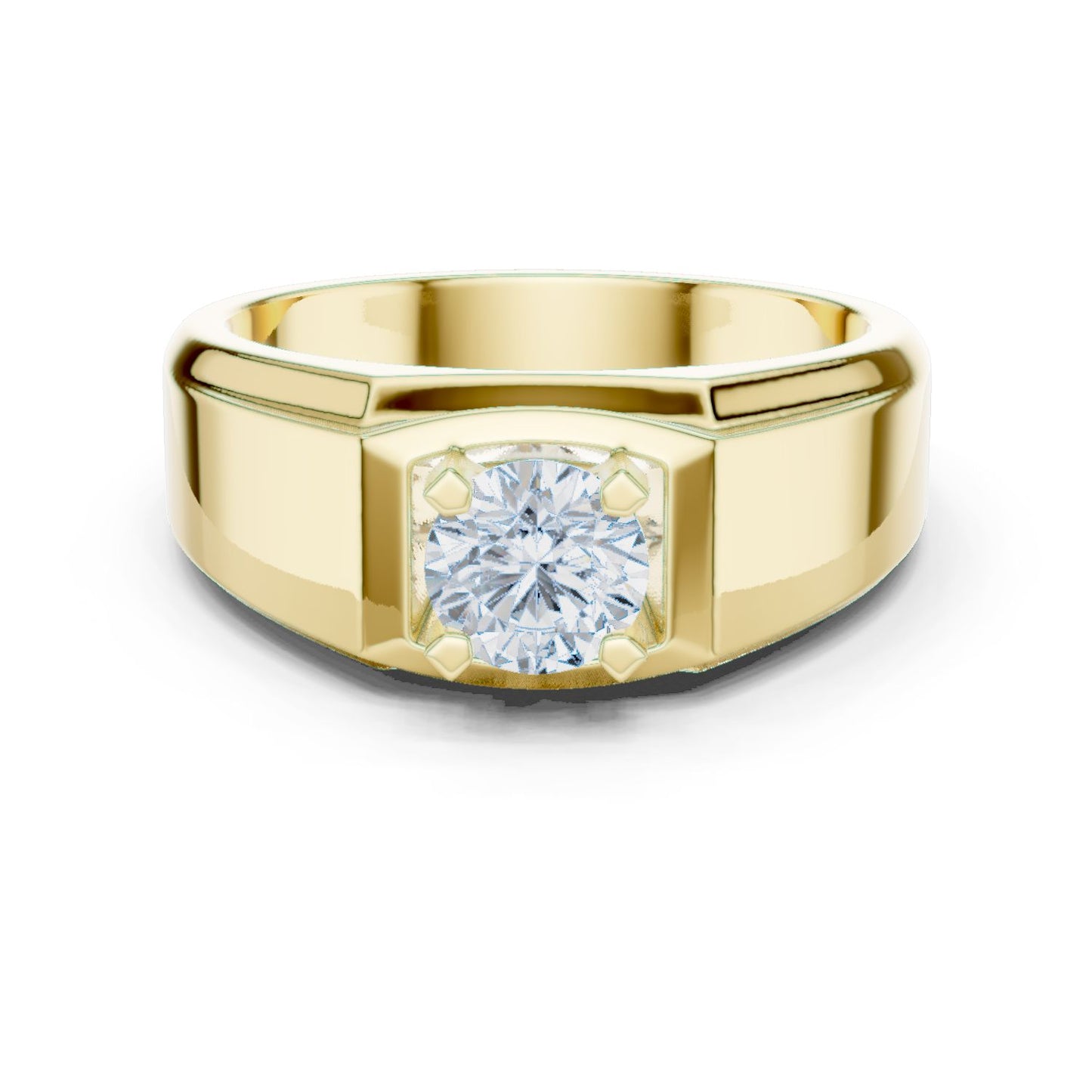 Men's Round Lab Grown Diamond Ring