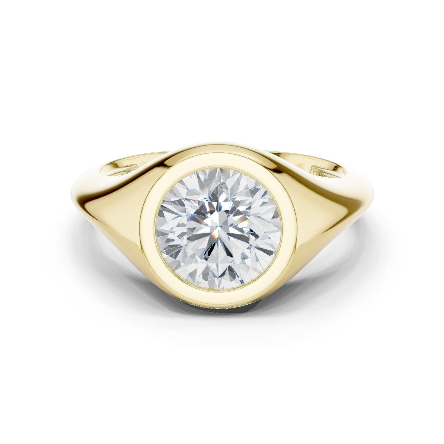 Round Lab Grown Diamond Solitaire Engagement Ring
