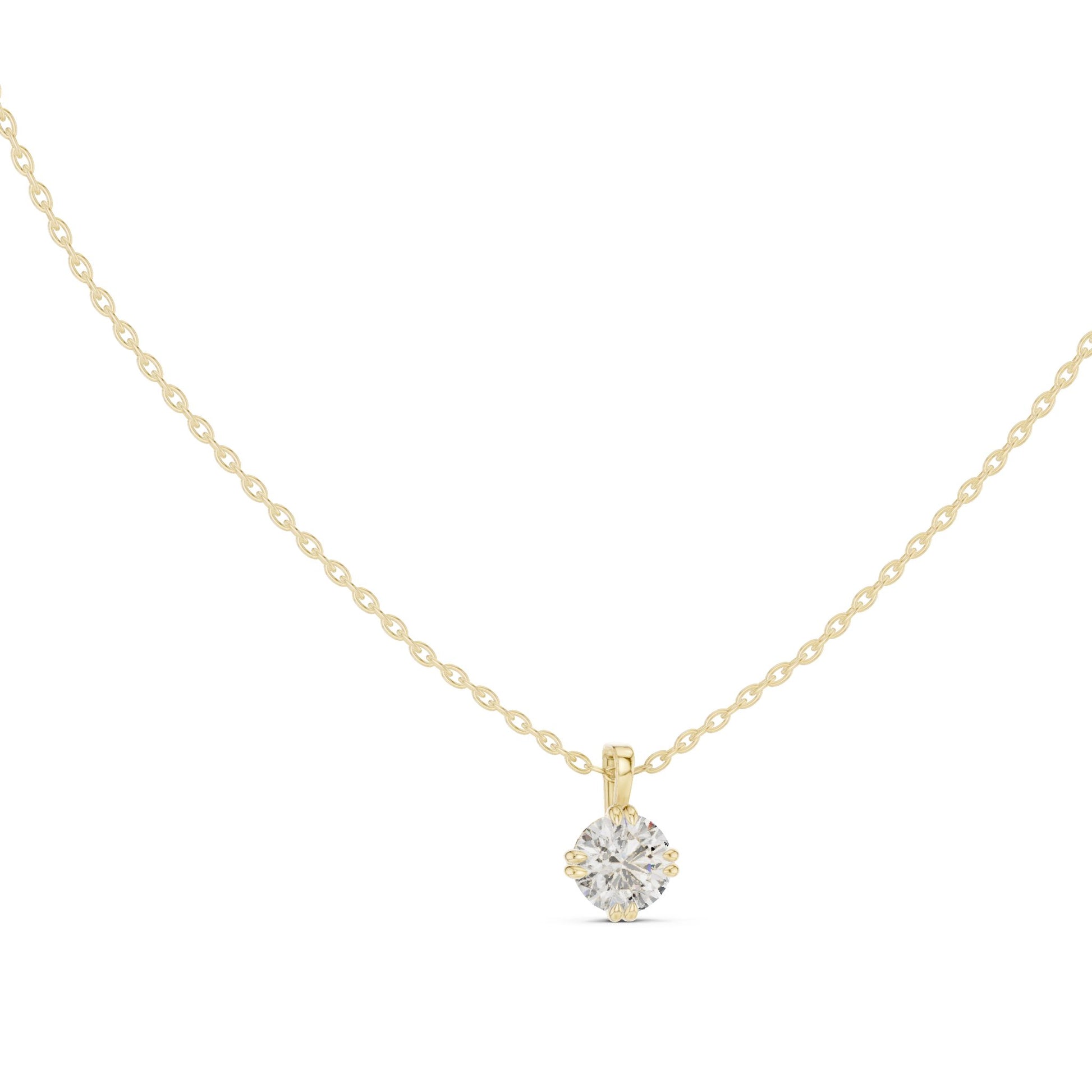Round Lab Grown Diamond Pendant