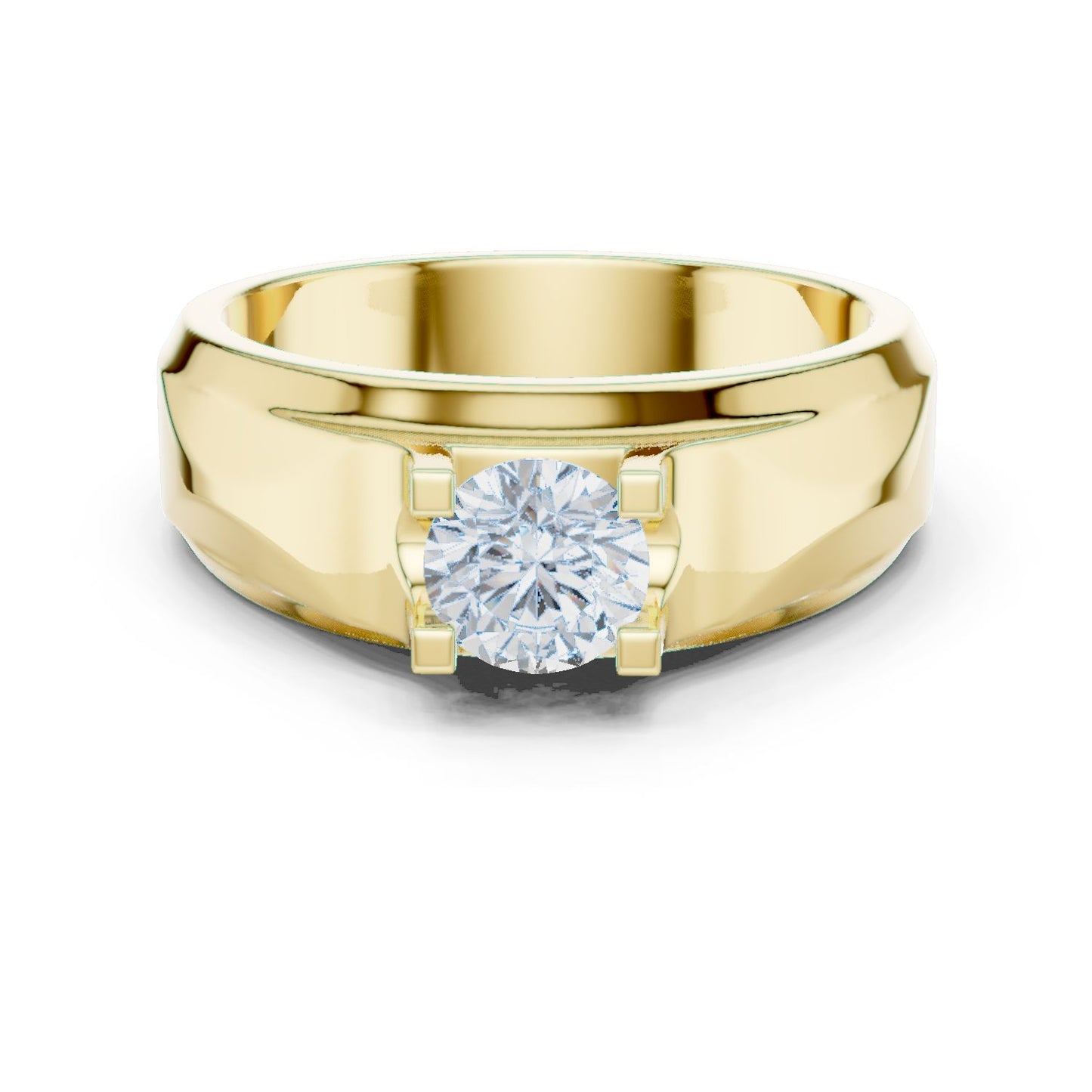 Men's Round Lab Grown Diamond Ring
