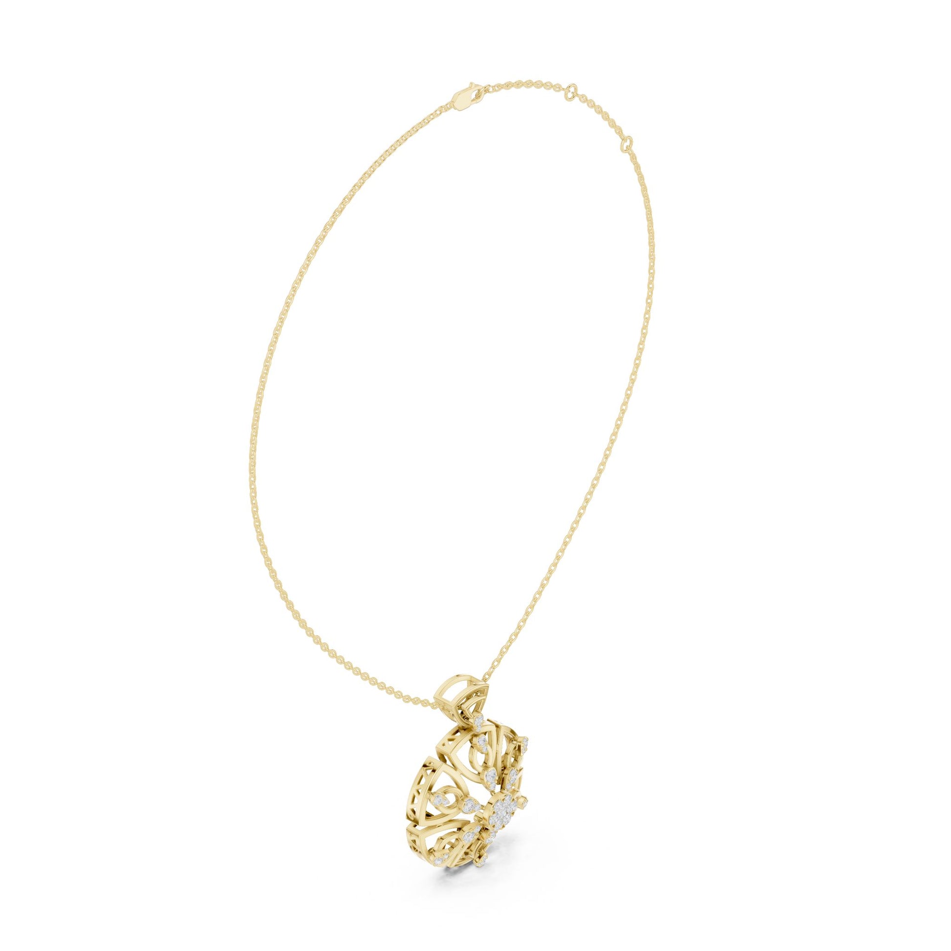Round Lab Grown Diamond Pendant