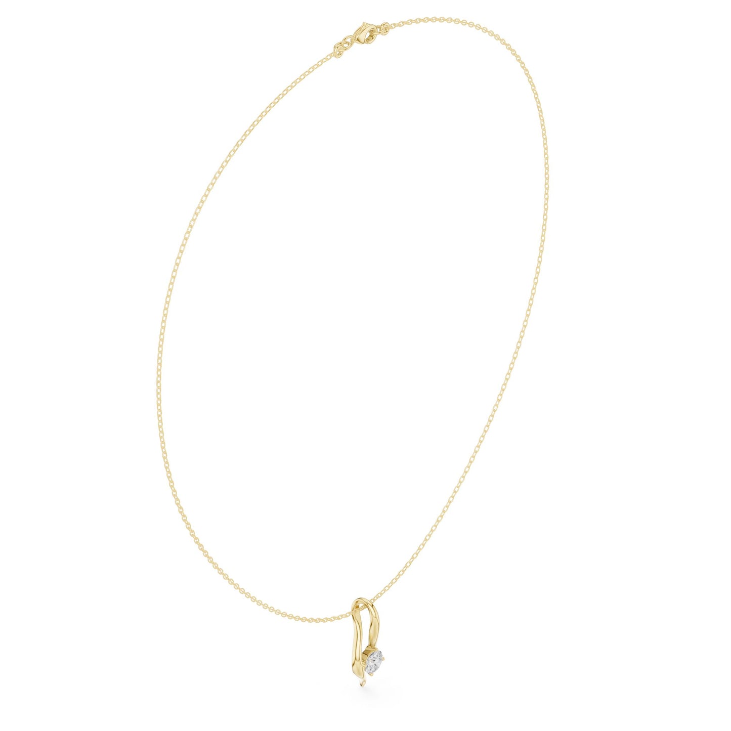 Round Lab Grown Diamond Pendant