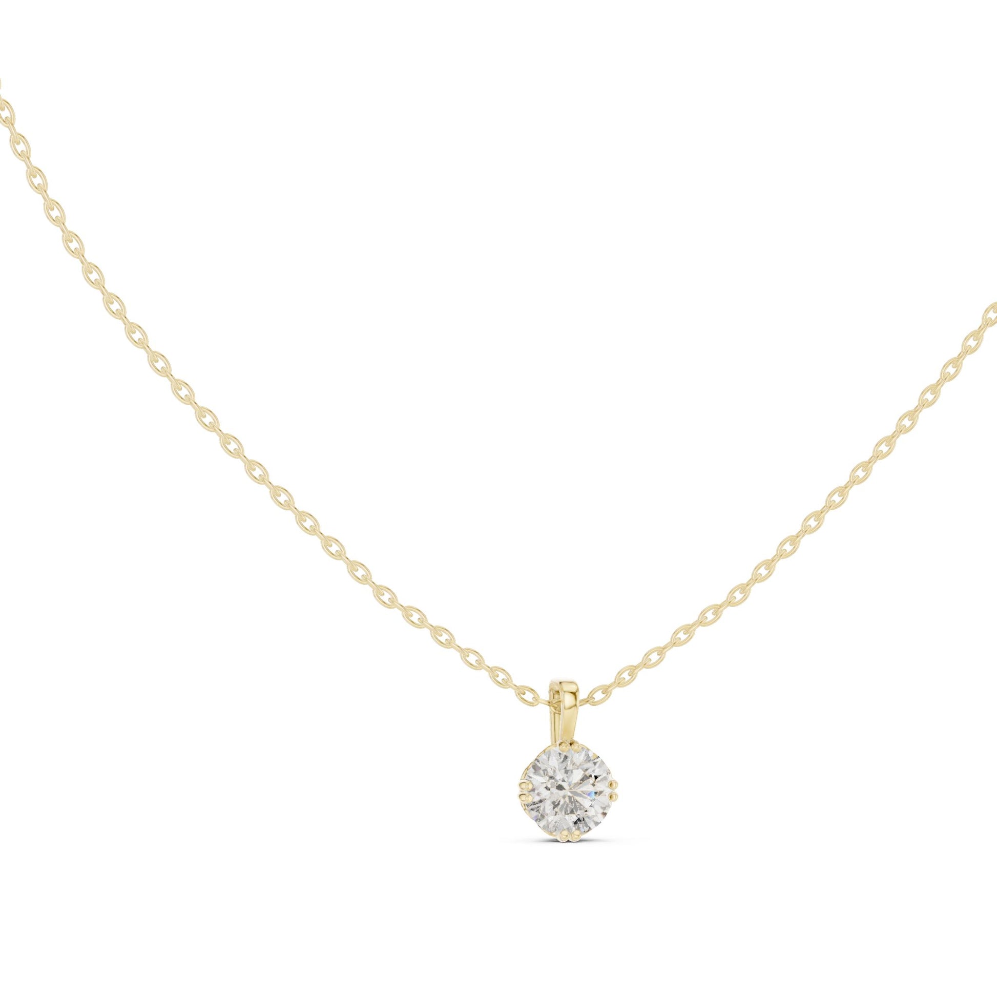 Round Lab Grown Diamond Pendant