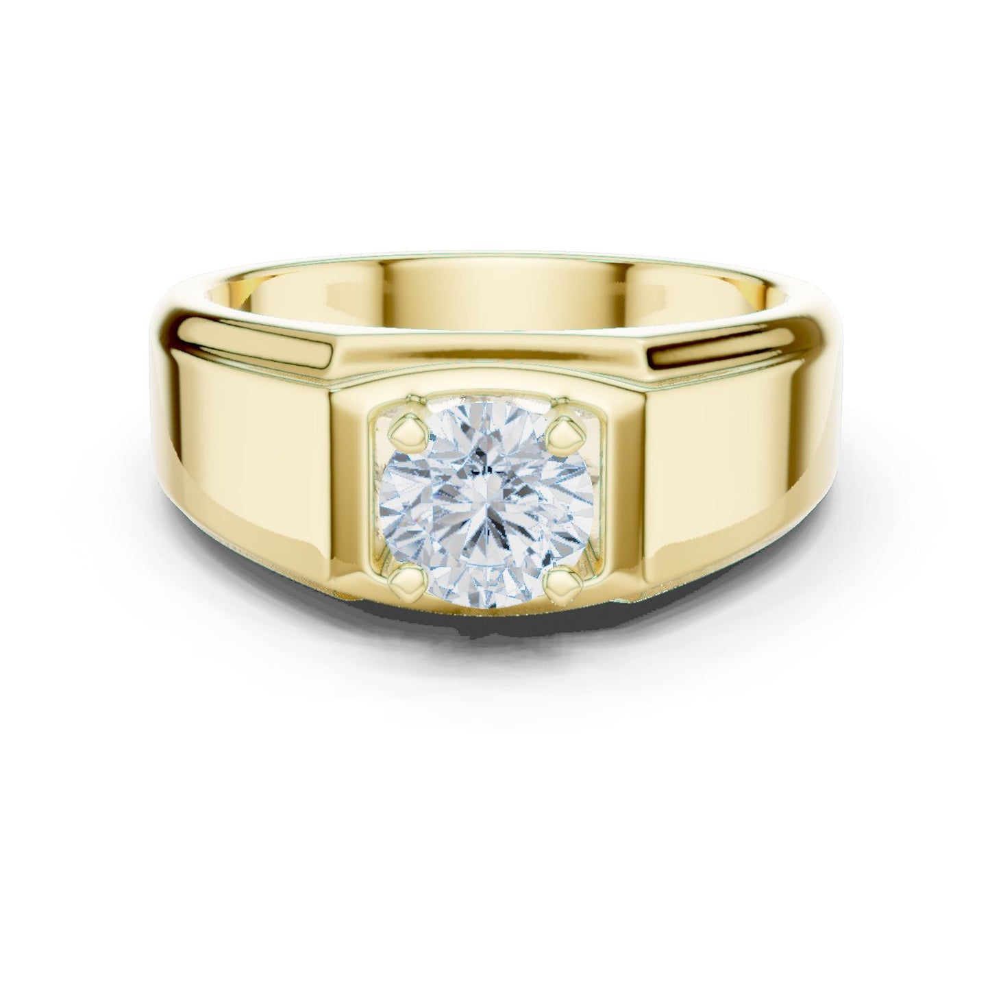 Men's Round Lab Grown Diamond Ring