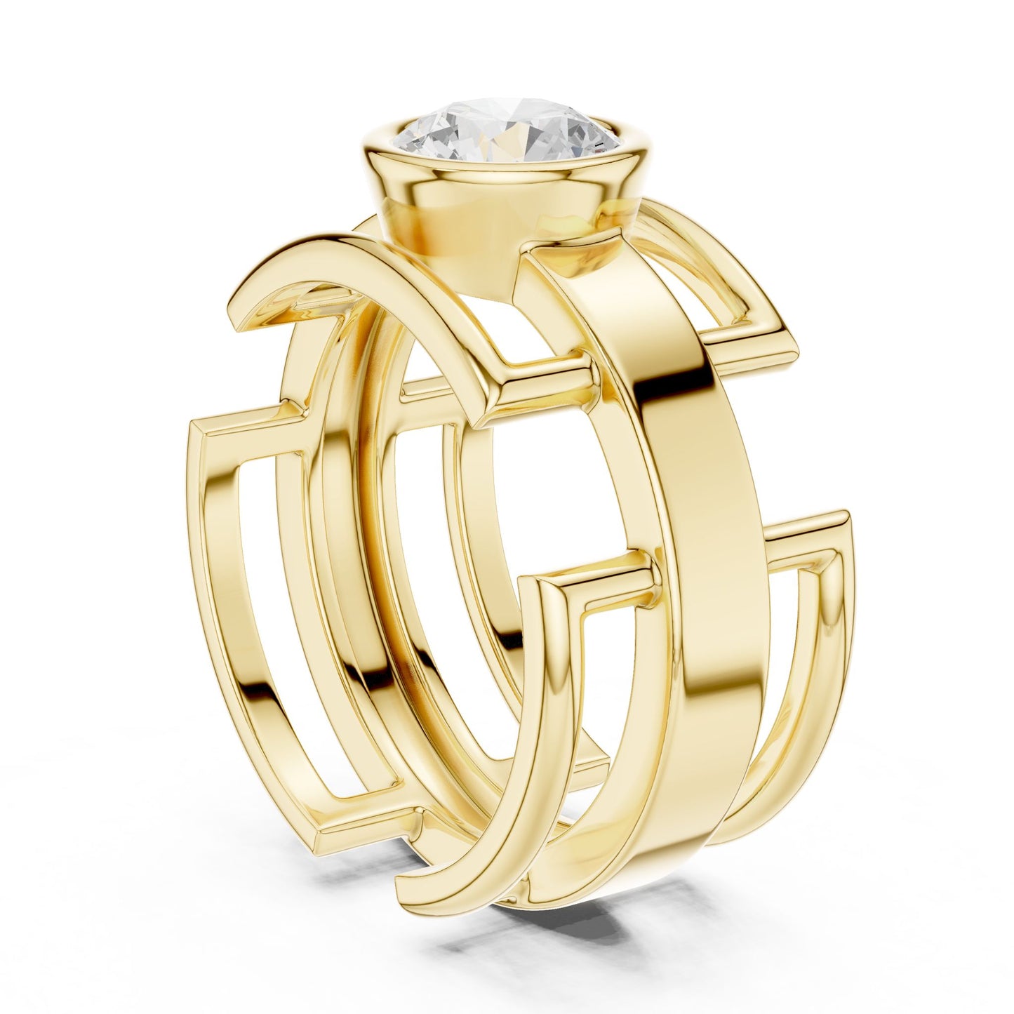 Men's Round Lab Grown Diamond Ring