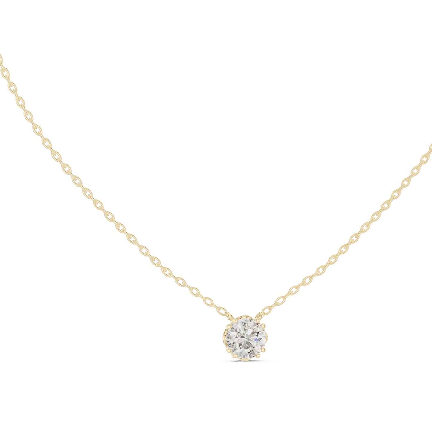 Round Lab Grown Diamond Pendant