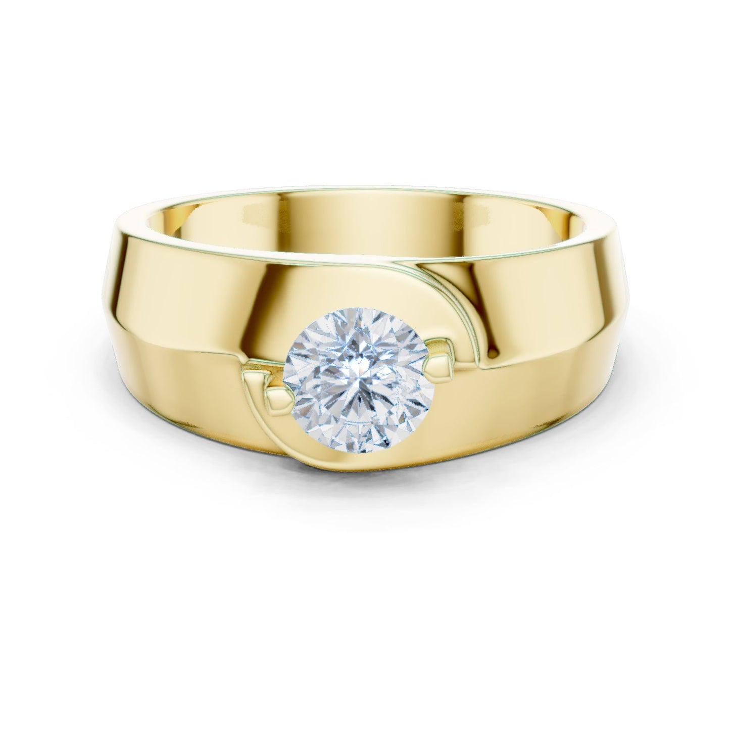Men's Round Lab Grown Diamond Ring