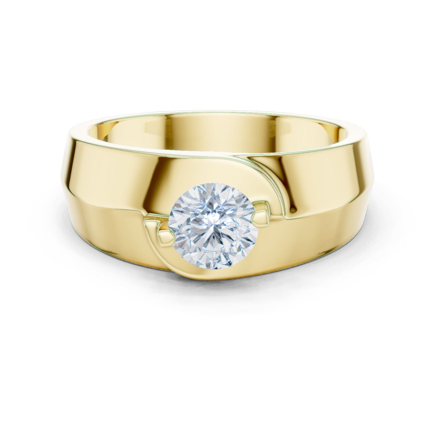 Men's Round Lab Grown Diamond Ring