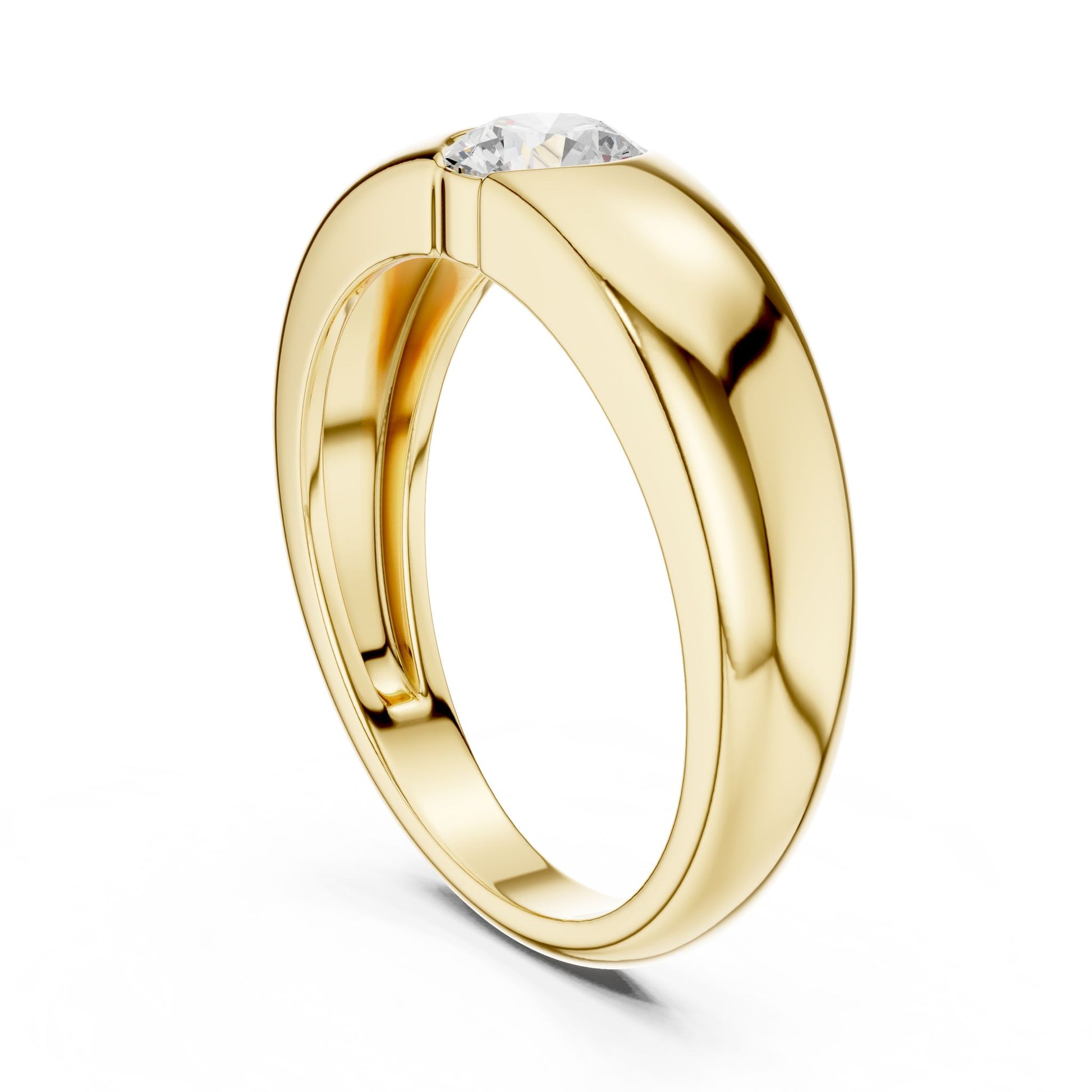 Men's Round Lab Grown Diamond Ring