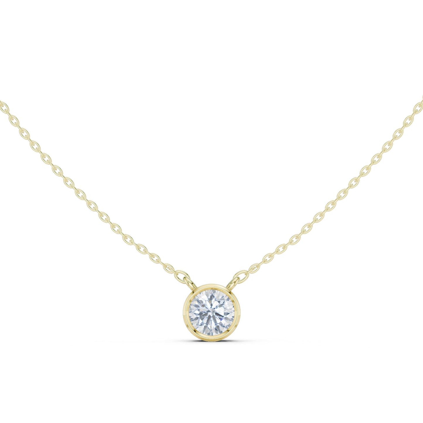 Round Lab Grown Diamond Pendant