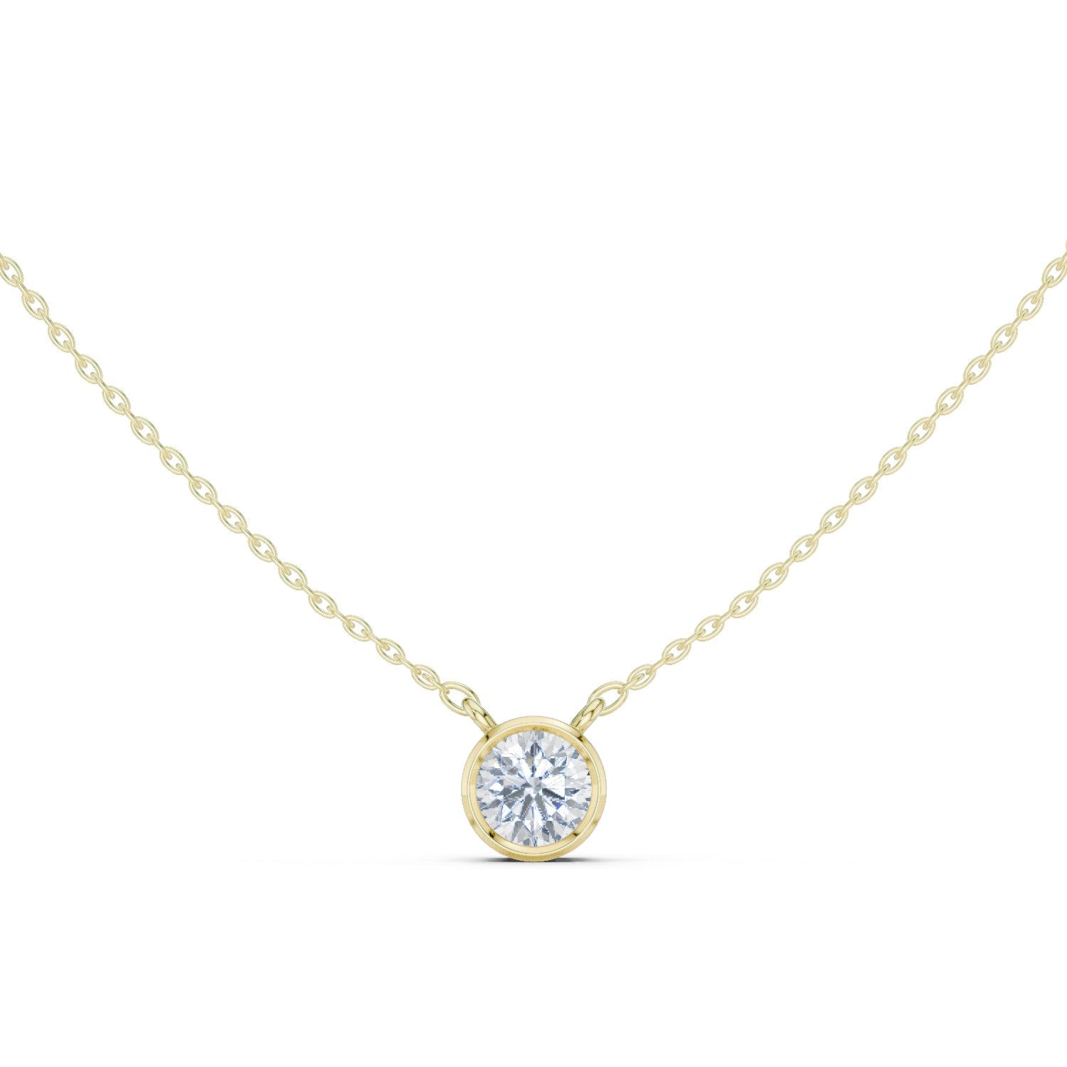 Round Lab Grown Diamond Pendant
