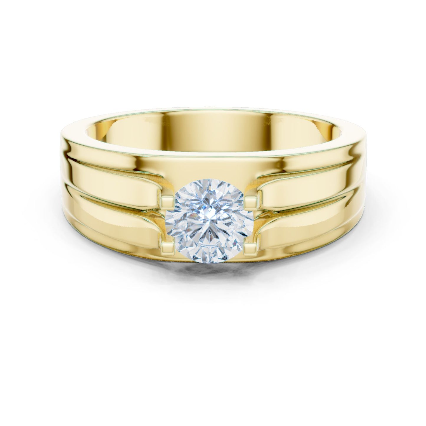 Men's Round Lab Grown Diamond Ring