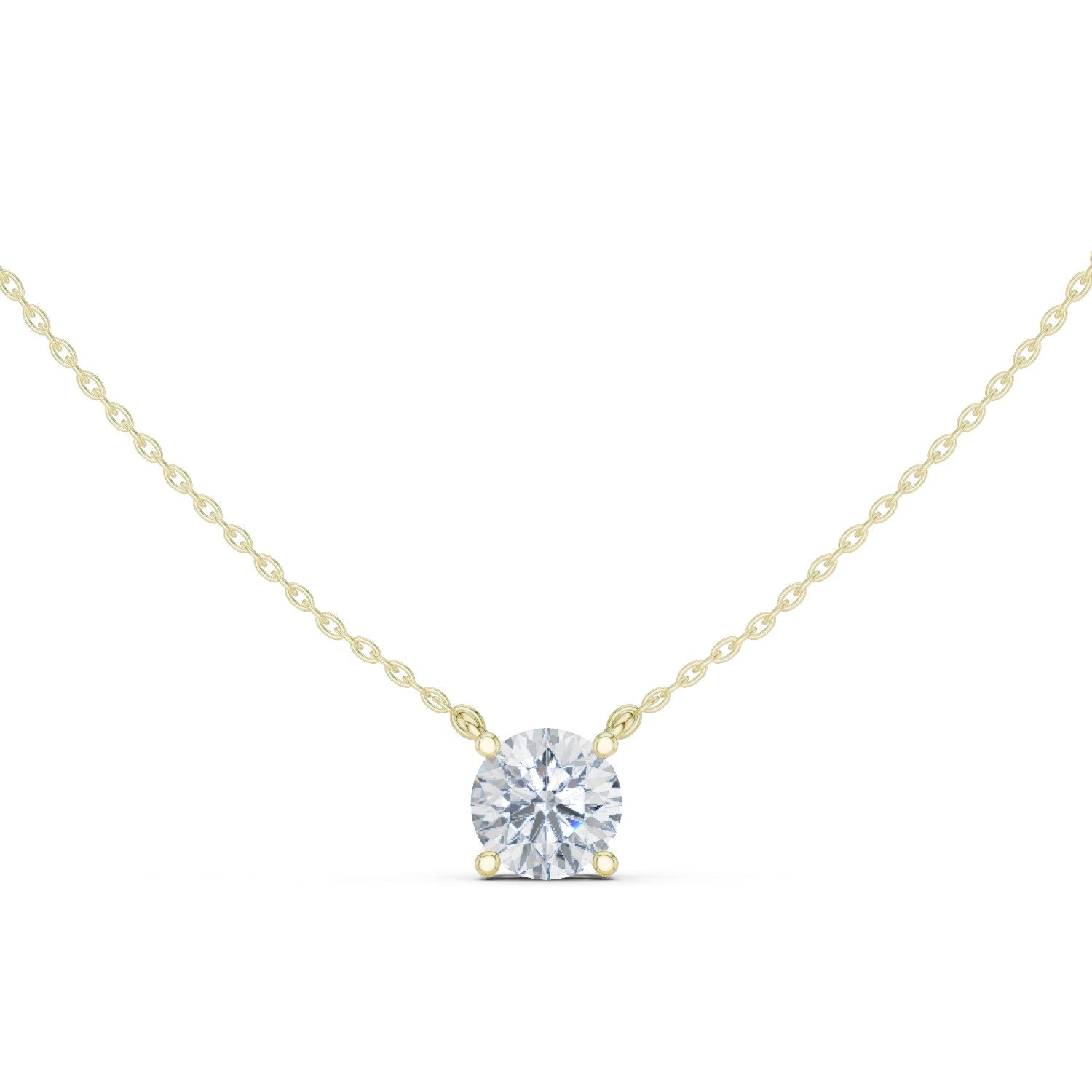 Round Lab Grown Diamond Pendant