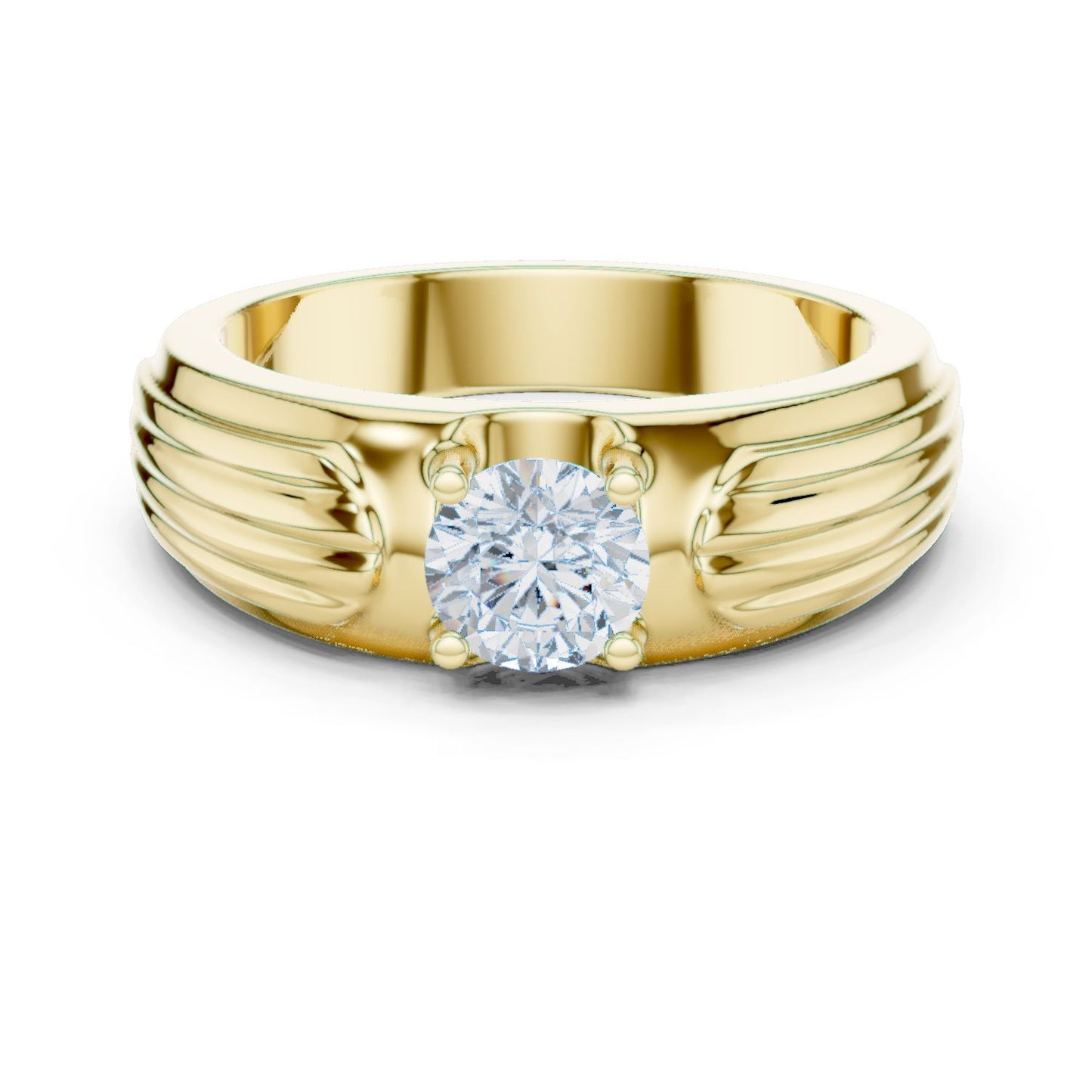 Men's Round Lab Grown Diamond Ring