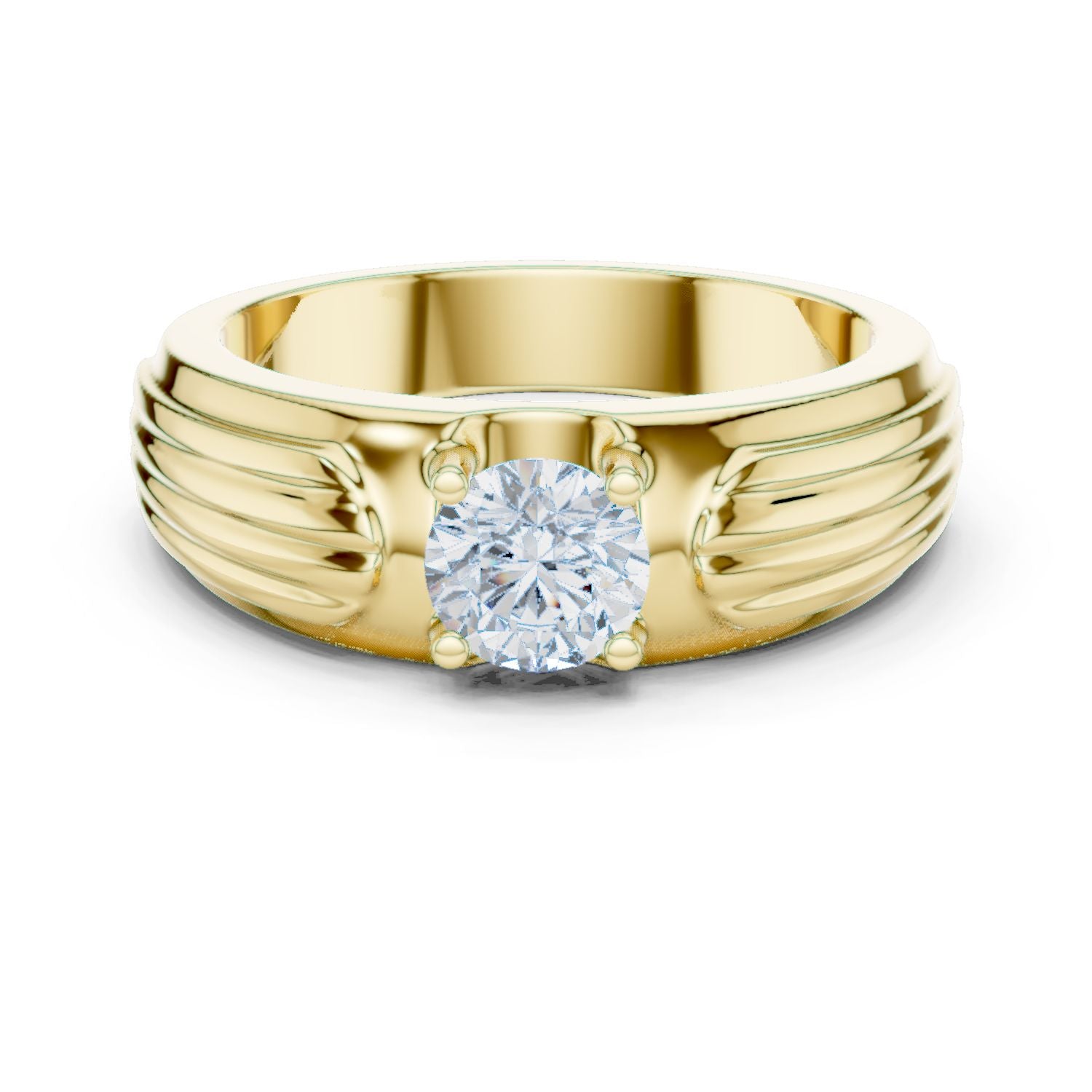 Men's Round Lab Grown Diamond Ring