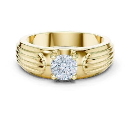 Men's Round Lab Grown Diamond Ring