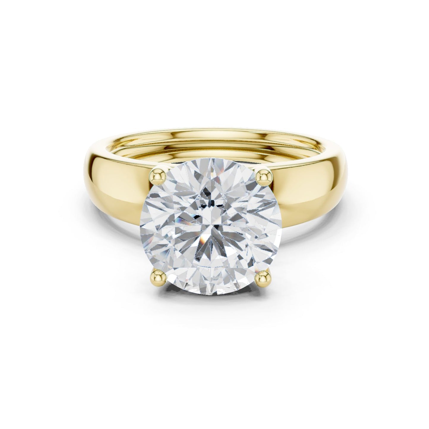 Round Lab Grown Diamond Solitaire Engagement Ring