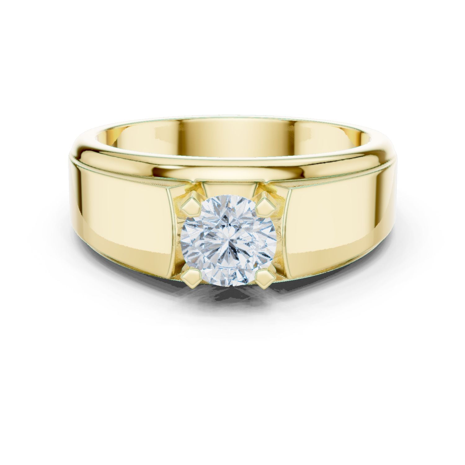 Men's Round Lab Grown Diamond Ring