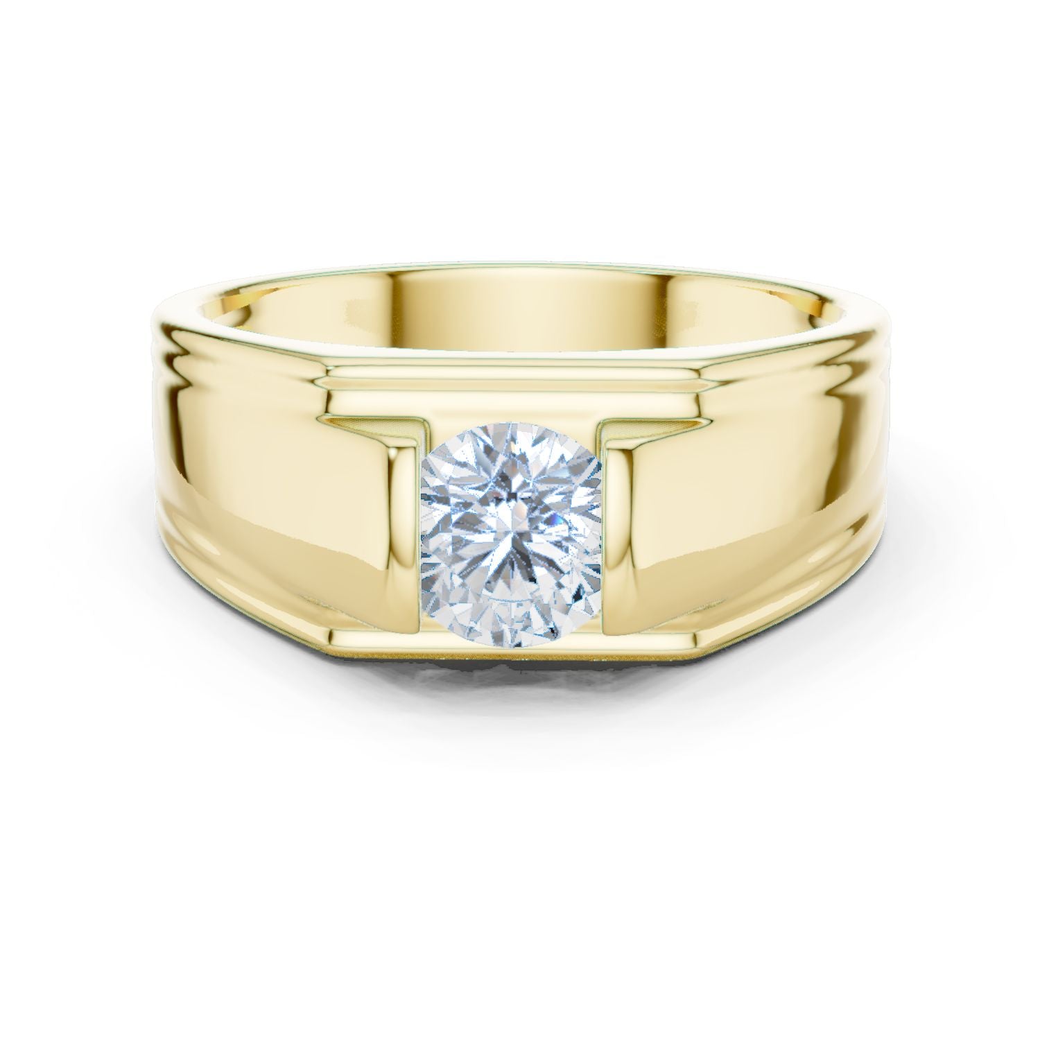 Men's Round Lab Grown Diamond Ring