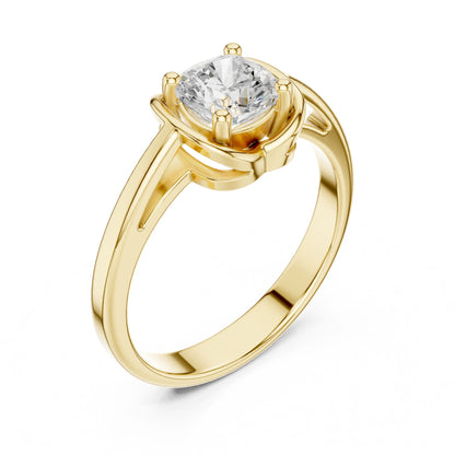 Round Lab Grown Diamond Solitaire Engagement Ring