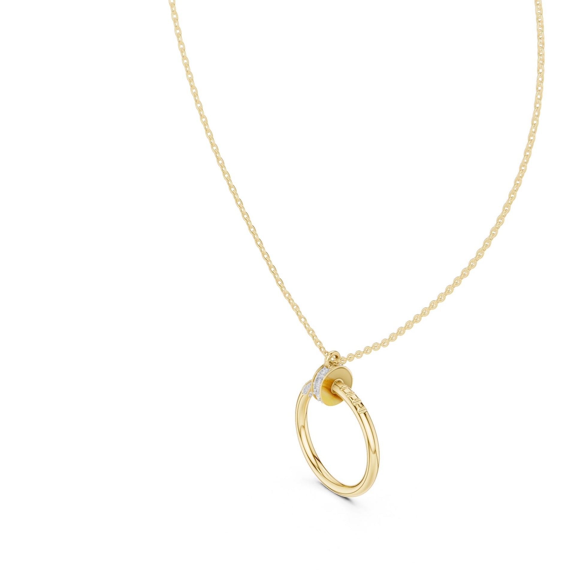 Round Lab Grown Diamond Pendant