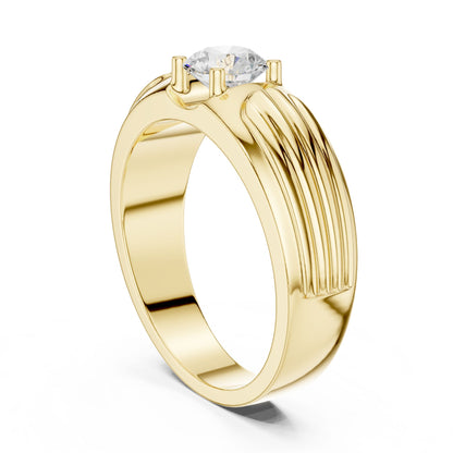 Men's Round Lab Grown Diamond Ring