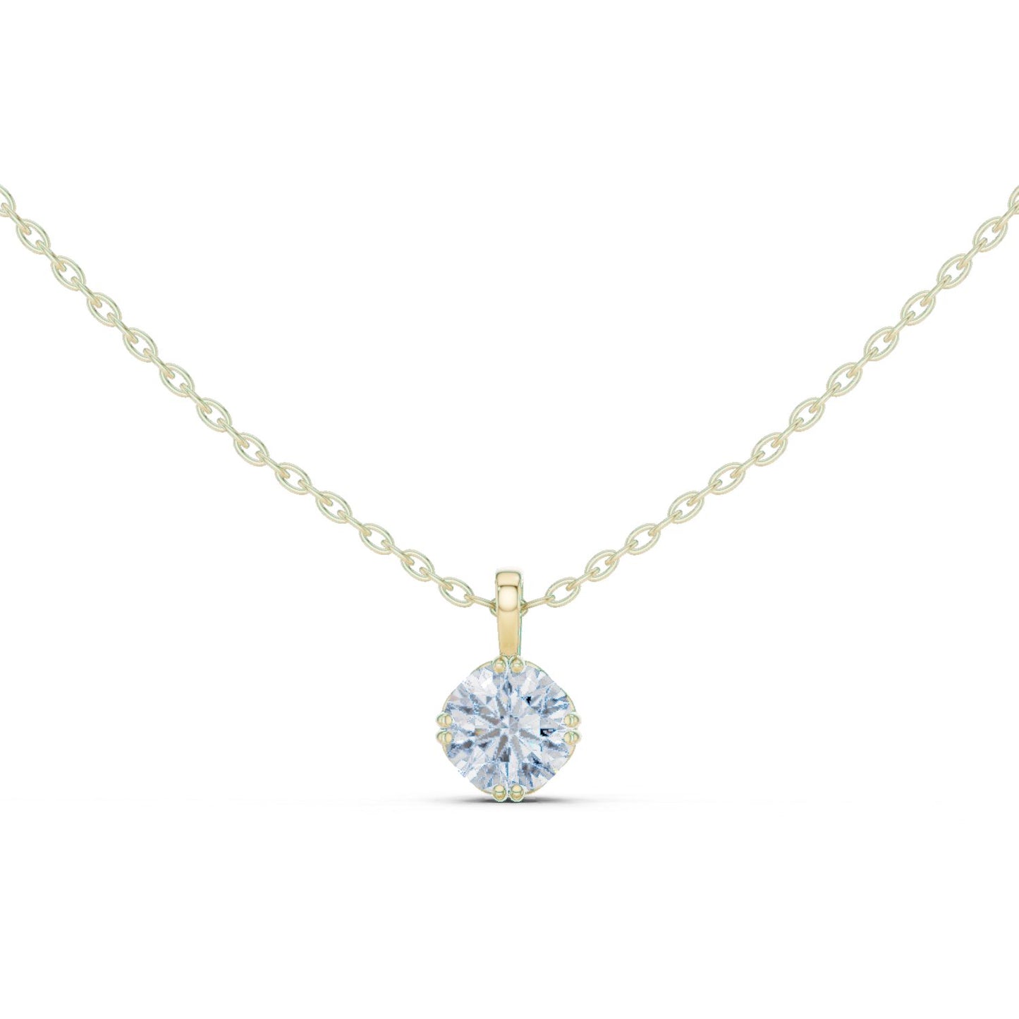 Round Lab Grown Diamond Pendant