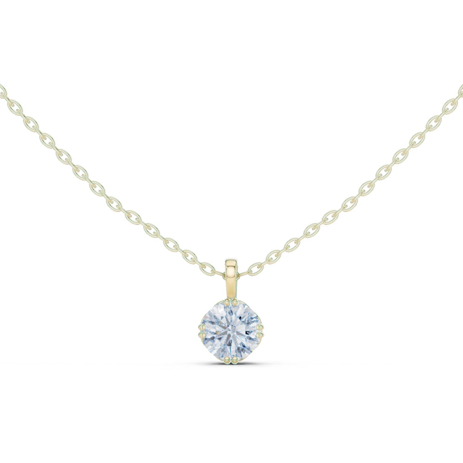Round Lab Grown Diamond Pendant