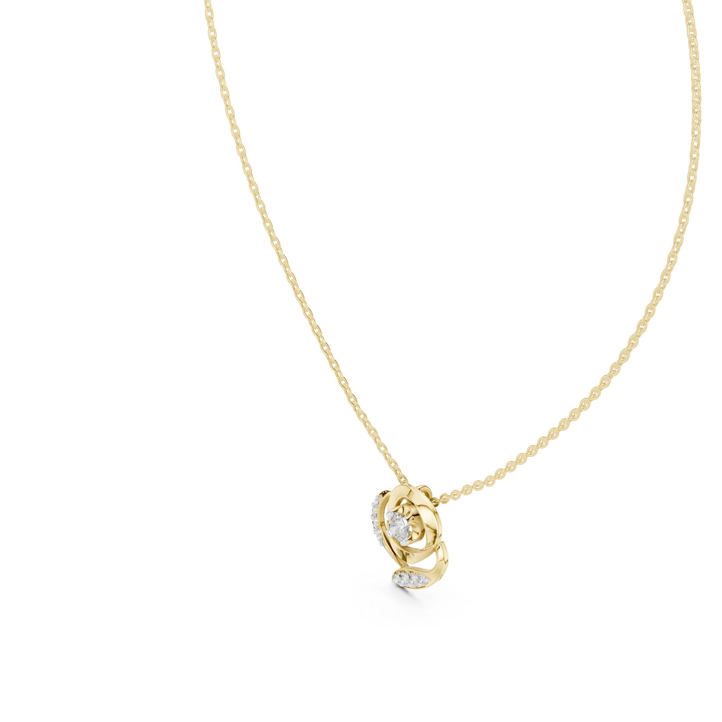 Round Lab Grown Diamond Pendant