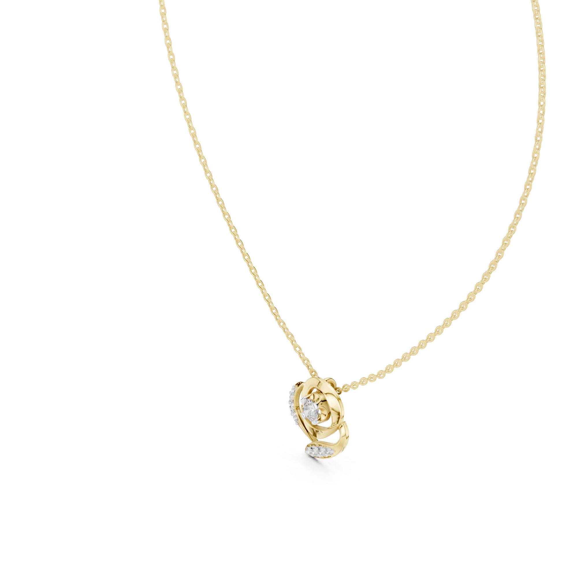 Round Lab Grown Diamond Pendant