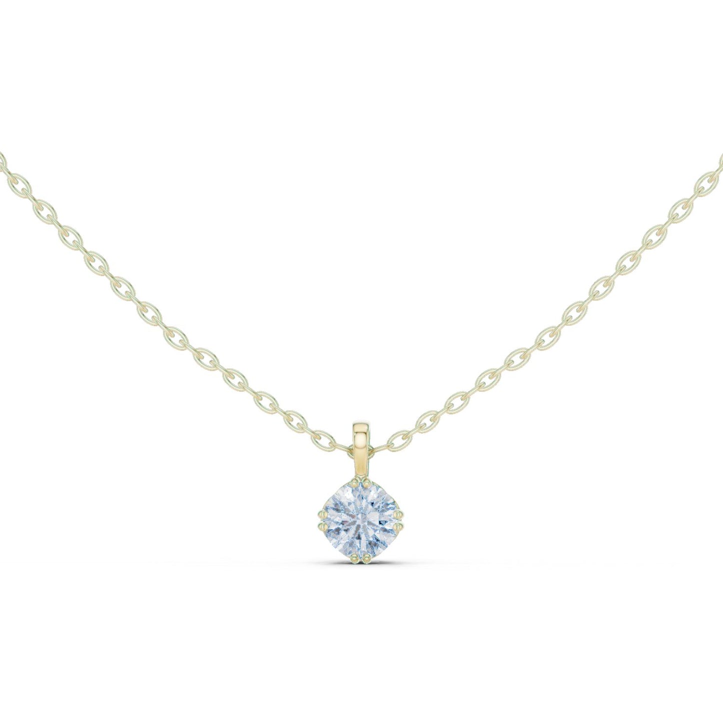 Round Lab Grown Diamond Pendant