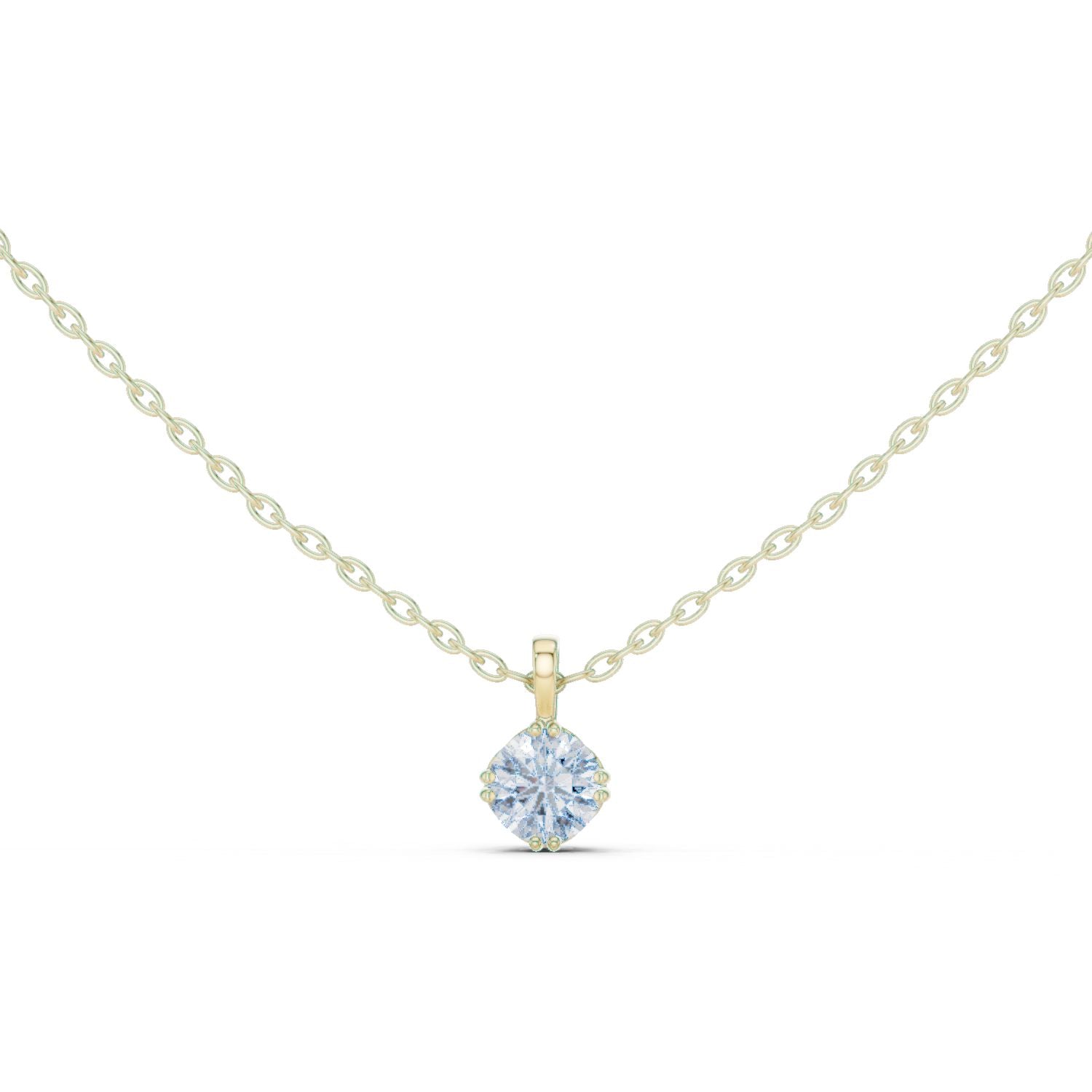 Round Lab Grown Diamond Pendant