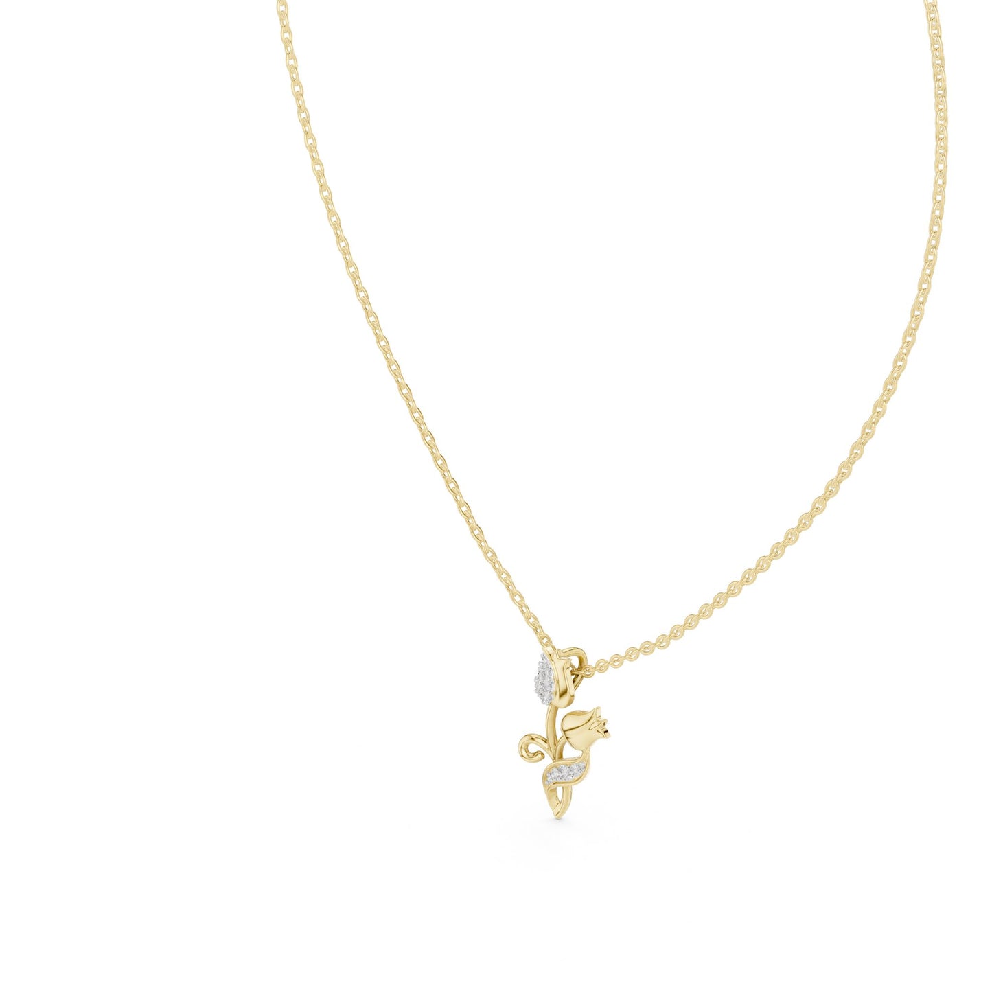 Round Lab Grown Diamond Pendant