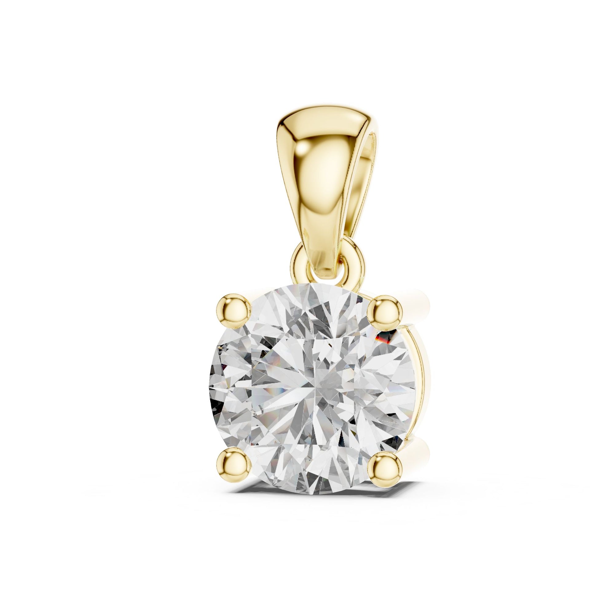 Round Lab Grown Diamond Pendant