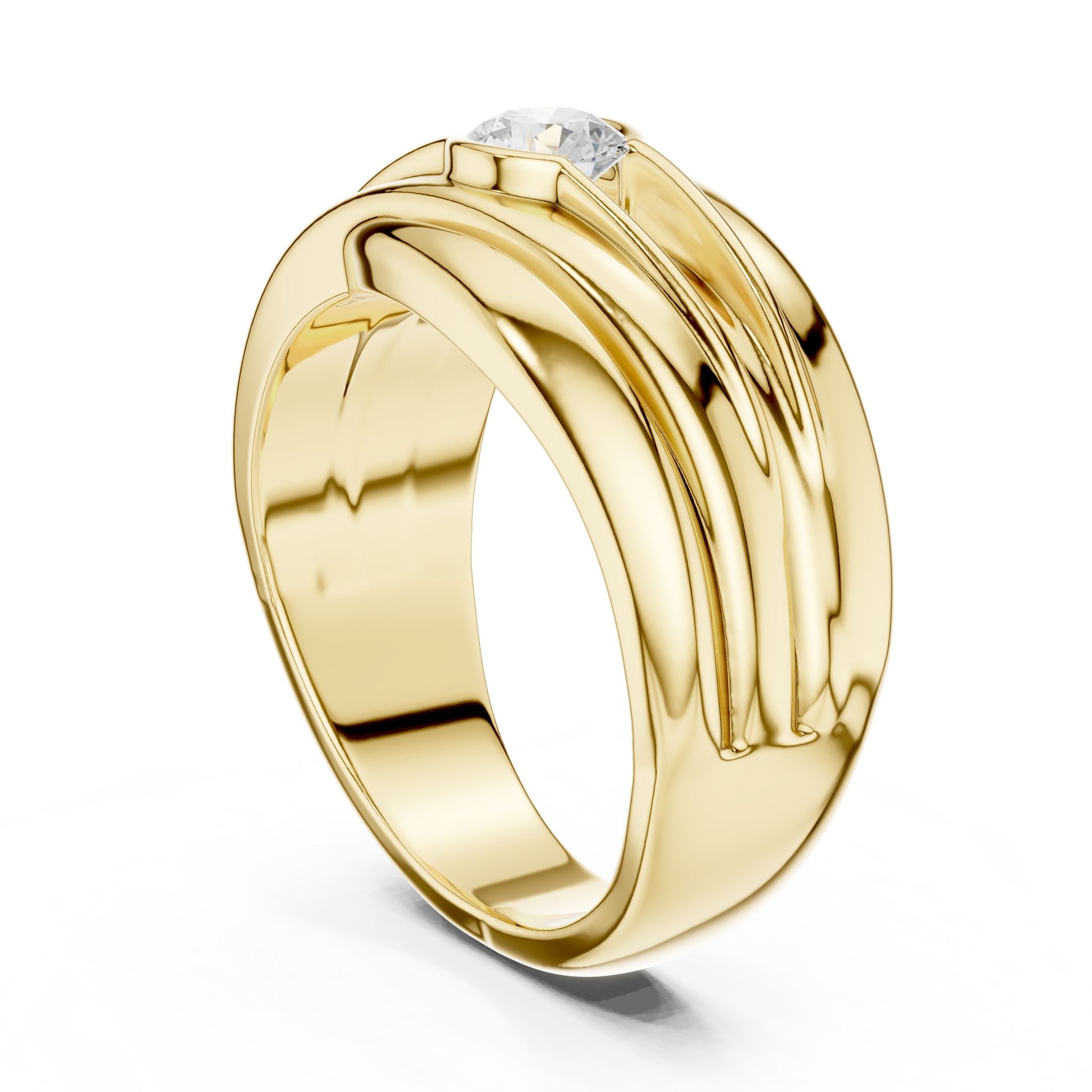 Men's Round Lab Grown Diamond Ring